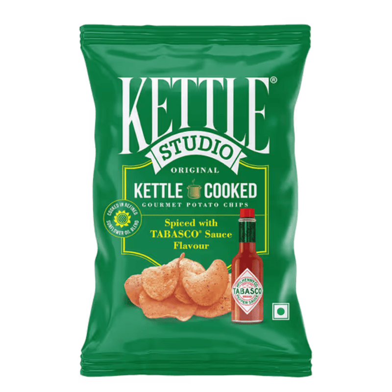 Kettle Studio Tabasco Sauce Flavour Gourmet Potato Chips, 125g