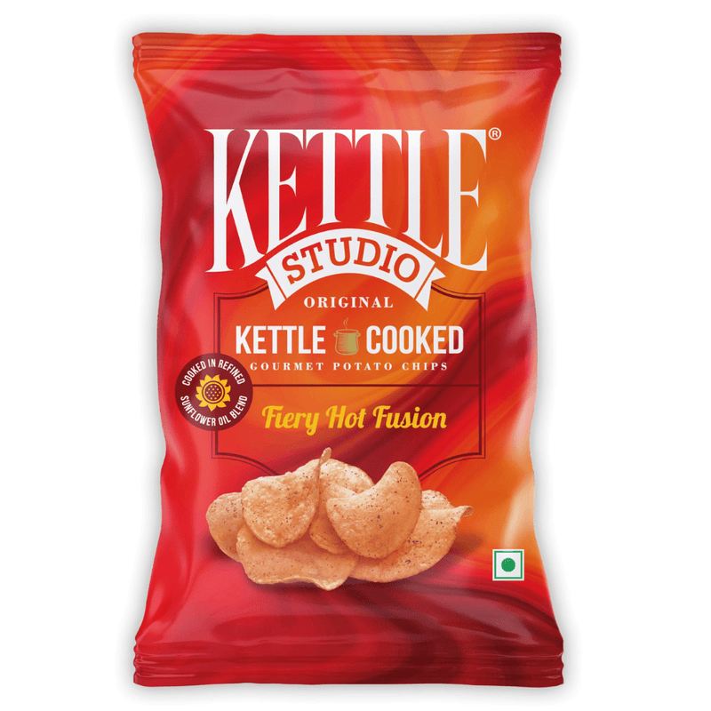 Kettle Studio Fiery Hot Fusion Gourmet Potato Chips, 125g