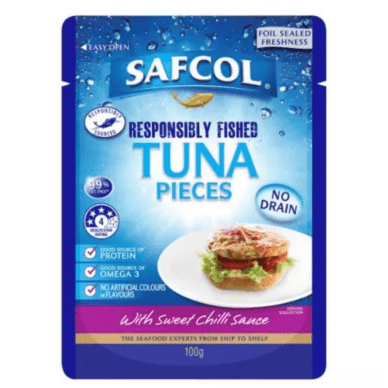Safcol Tuna Pieces with Sweet Chilli Sauce, 100g