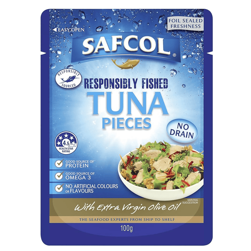 Safcol Tuna Pieces with Extra Virgin Olive Oil, 100g
