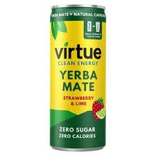 Virtue Clean Energy Drink Strawberry And Lime Sugarfree Zero Calories, 250ml