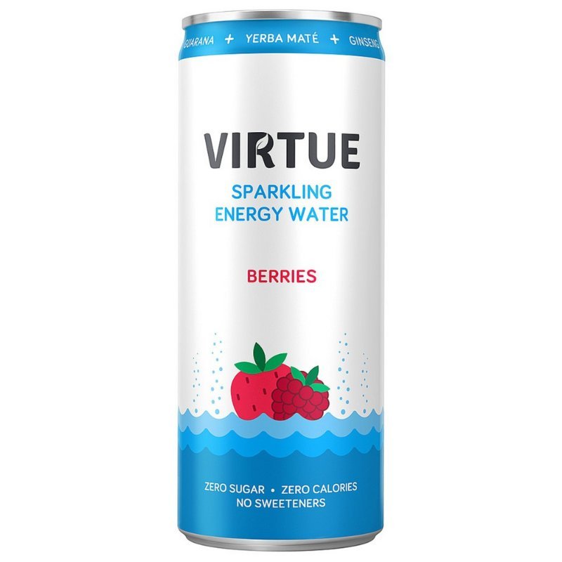 Virtue Sparkling Energy Water Berries Can, 250ml