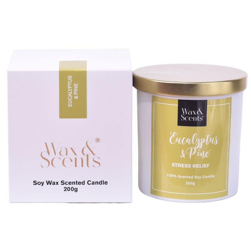 Wax & Scents Eucalyptus & Pine Scented Candle
