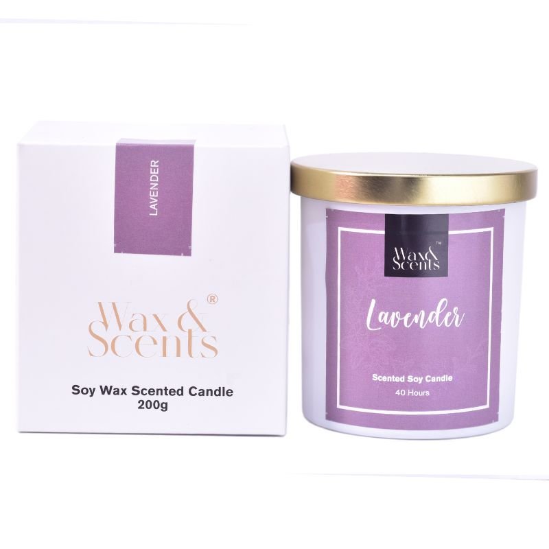 Wax & Scents Lavender Scented Candle