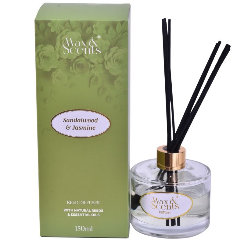 Wax & Scents Sandalwood & Jasmine Reed Diffuser, 150ml