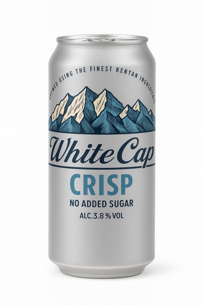 White Cap Crisp Can Beer, 500ml