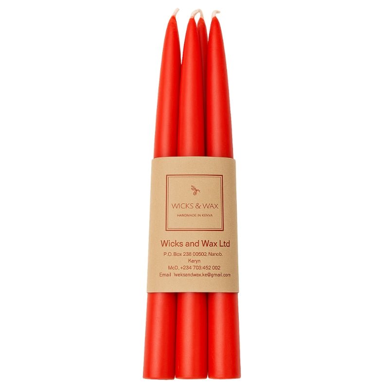 Wicks And Wax Christmas Tapered Candle Pack, 5pcs