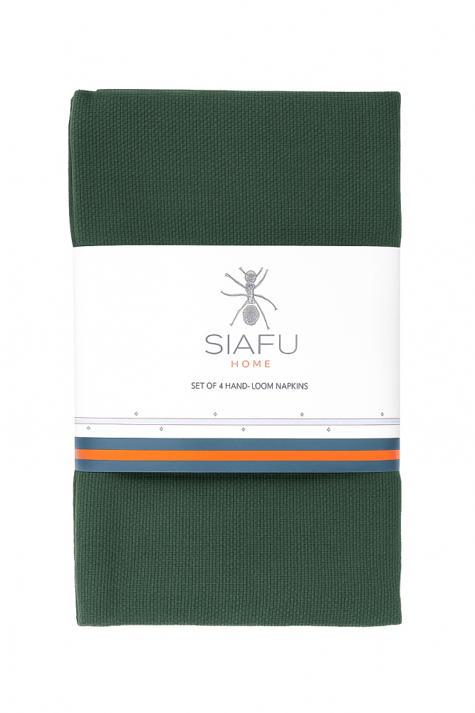 Siafu Plain Fern Napkins, Set of 4