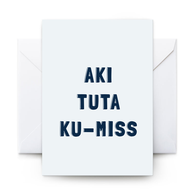 Bonk Greeting Card Aki Tuta Ku Miss