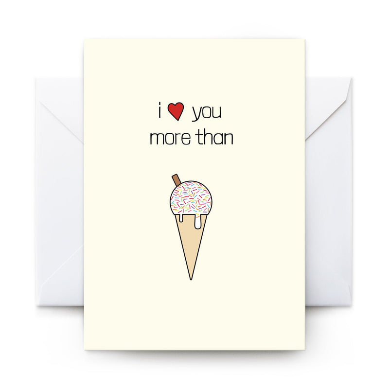 Bonk Greeting Card I Love You More Than Ice Cream