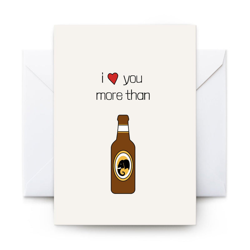 Bonk Greeting Card I Love You More Than Tusker