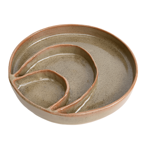Ceramiqa Ceramic Chip And Dip Platter Sage Green