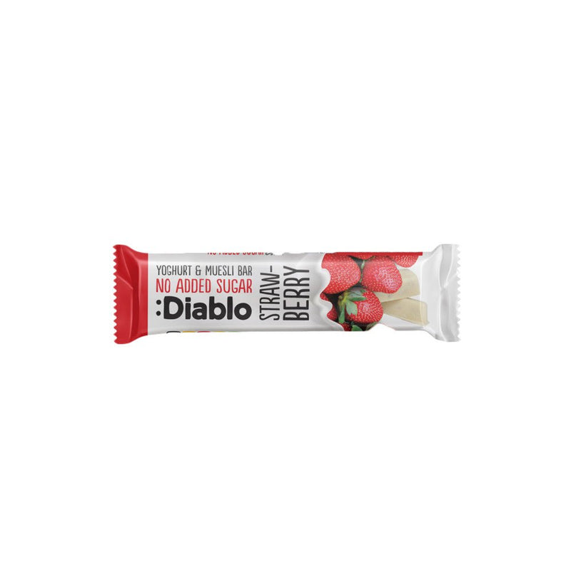 Diablo Nas Yoghurt Coated Muesli Bar Strawberry, 30g