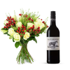 Red Wine and Flowers Gift Hamper
