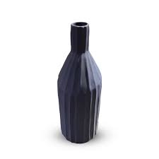 H30cm Tk029 Vase Bottle Shaped Dark Blue