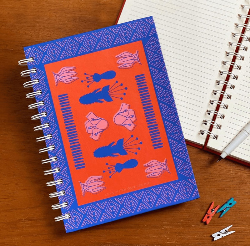 Lulu Kitololo Botanical Notebooks Blue And Orange