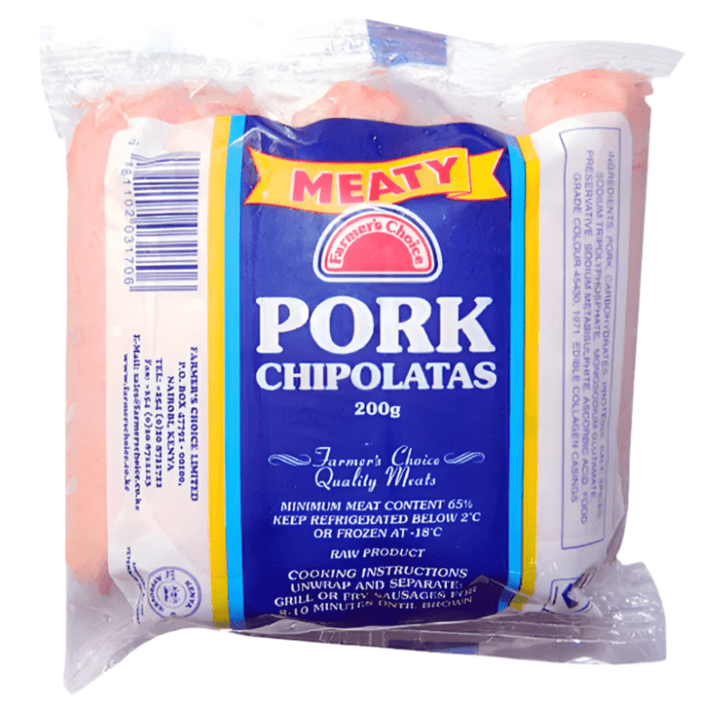 Farmers Choice Pork Chipolatas, 200g
